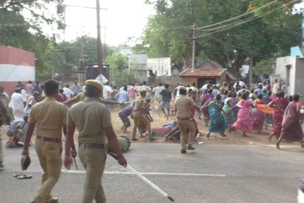 Thuvarankurichi tense as cops cane protestors
