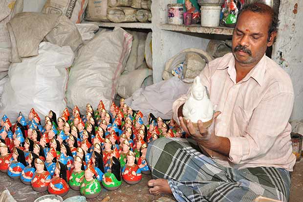 Chinese toys halt rocking legacy of traditional Thanjavur dolls