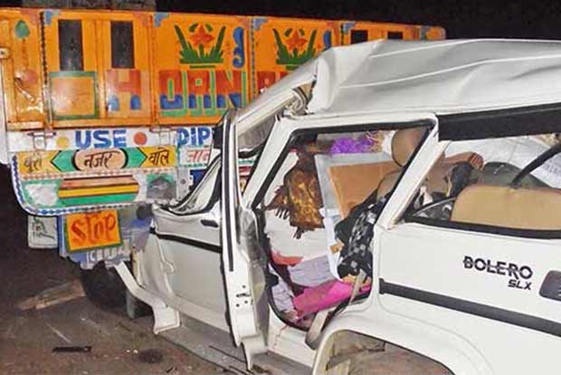 Four killed as car rams stationary lorry