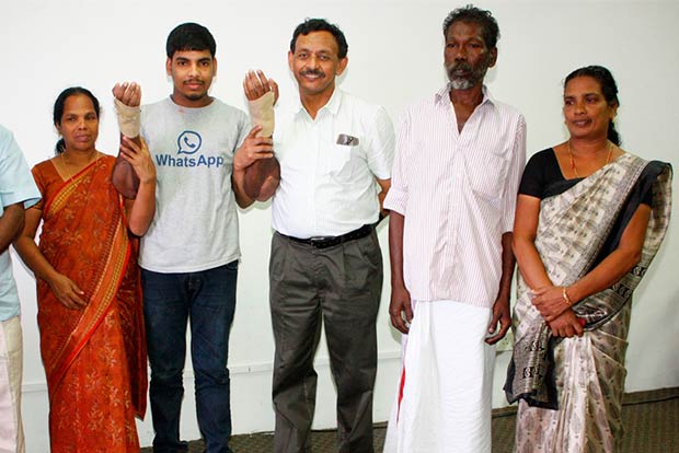 In a first, youth’s hands transplanted