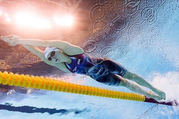 Third gold medal for Ledecky