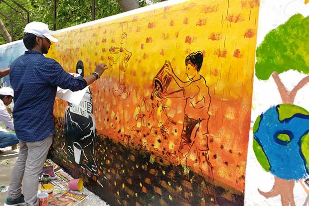Arty makeover for Tiruchy bus stand