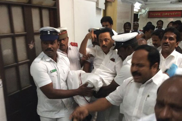 DMK MLAs suspended for a week