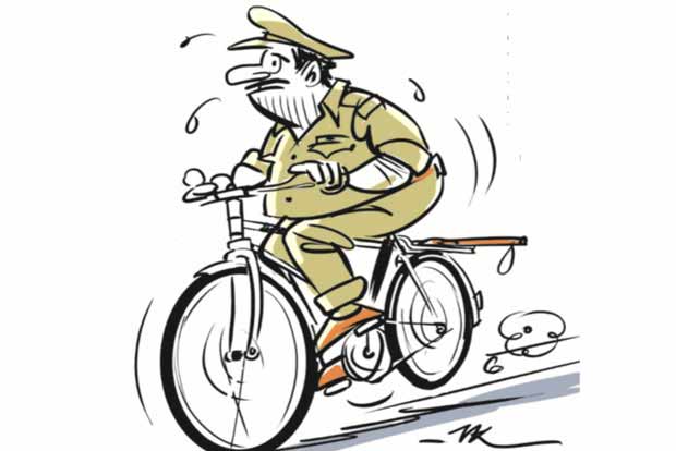 Disinterested cops ‘puncture’ bicycle patrolling concept