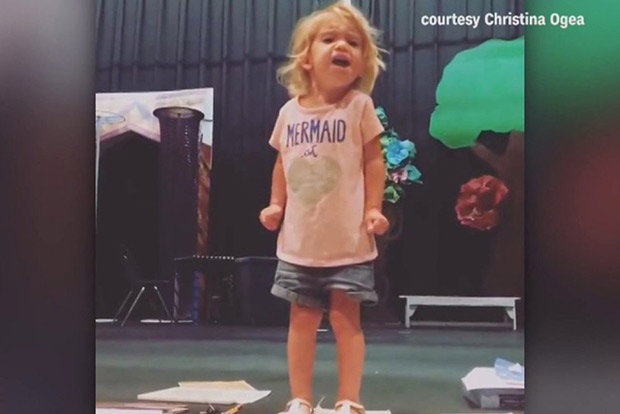 Two-year-old captures hearts with ABC song