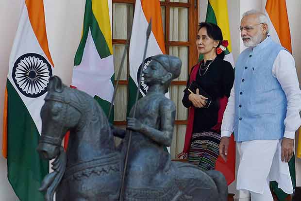 Suu Kyi says India an inspiration, hails Indo-Myanmar ties