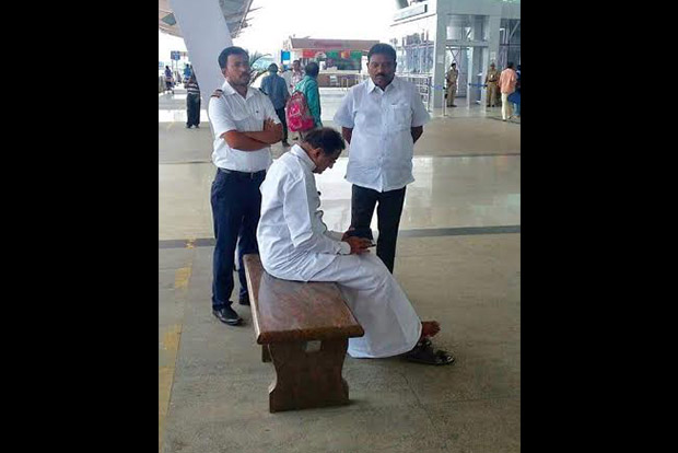 Busy P Chidambaram gets a breath of fresh air at city airport