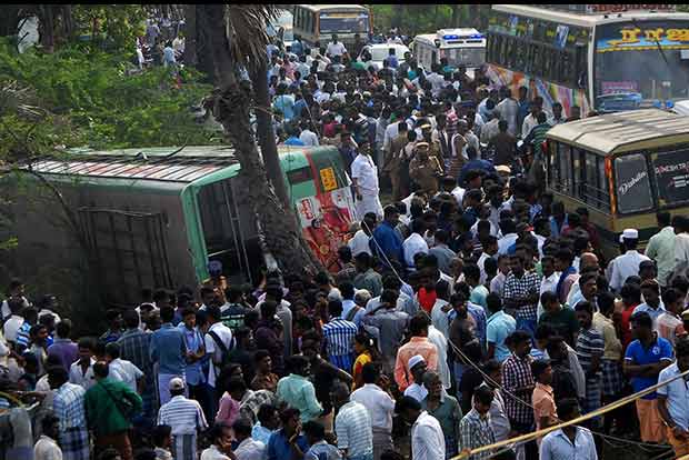Class 11 student dies, 54 hurt as bus plunges into pit