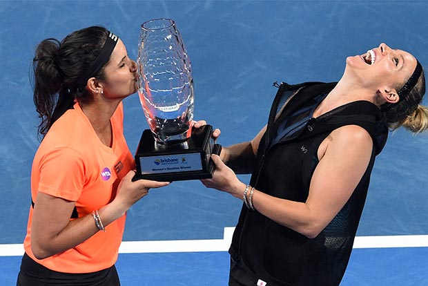 Sania Mirza wins Brisbane doubles title