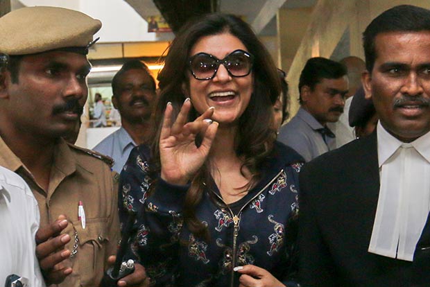 Sushmita Sen appears before Egmore court Sushmita Sen appears before Egmore court