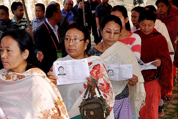 69 per cent polling till 1 pm in Manipur
