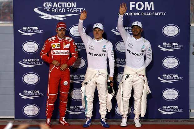 Bottas ends Hamiltons pole run in Bahrain