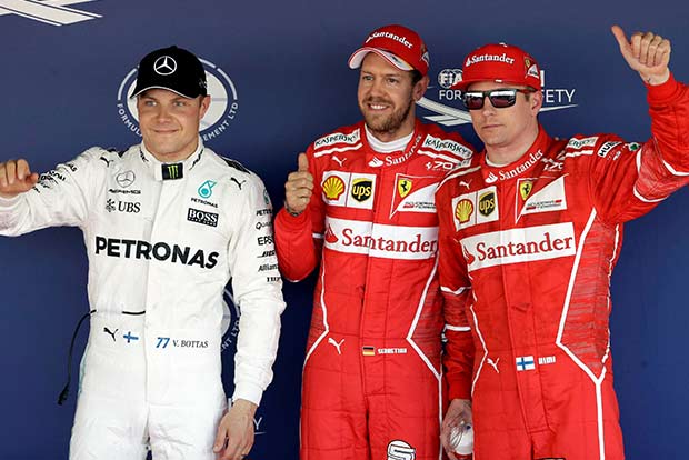 Vettel ends Mercedes streak with Ferrari pole