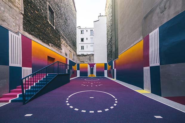 Paris’ cool, new technicolour basketball court is a hit with Instagrammers