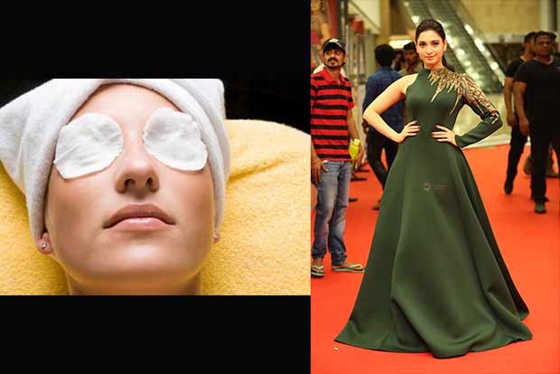 Nail red carpet look with glowing skin, de-puffed eyes