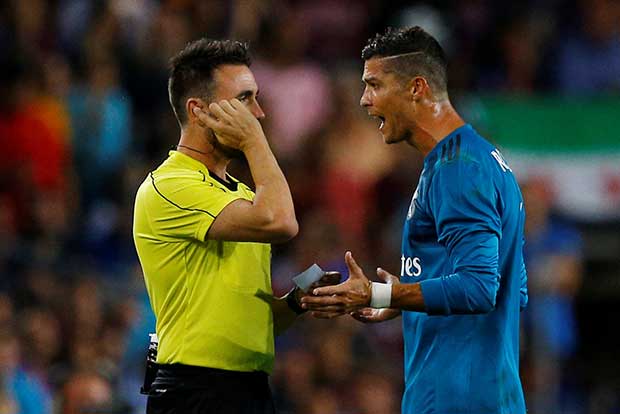 Ronaldo banned for five games after pushing referee in Barcelona game