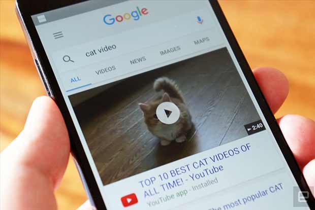 Google adds 6-second video preview to mobile search