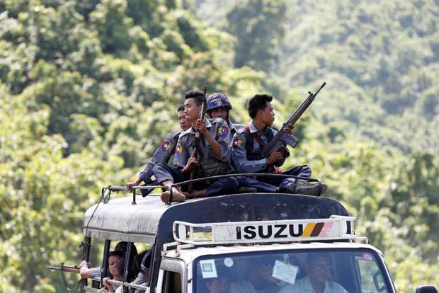 Myanmar army Facebook posts covering key period of offensive hidden