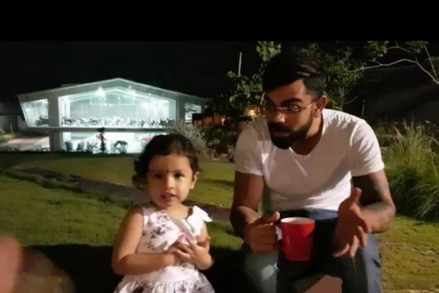 Virat’s reunion with Dhoni’s daughter goes viral Virat’s reunion with Dhoni’s daughter goes viral