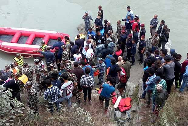 Bus plunges into river in Nepal, killing at least 31