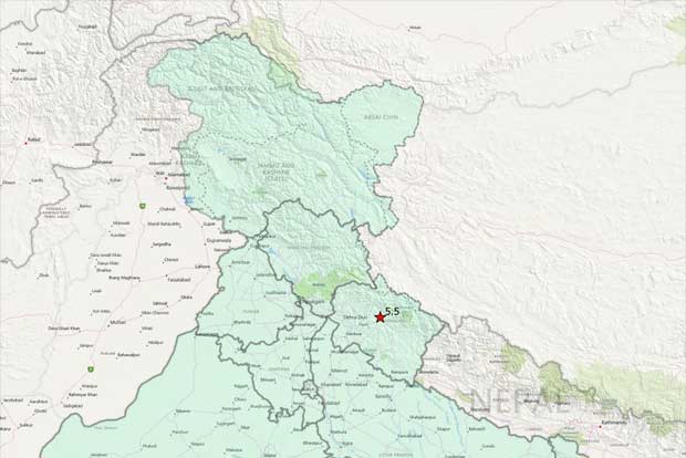 Quake measuring 5.5 hits Rudraprayag, tremors in north India