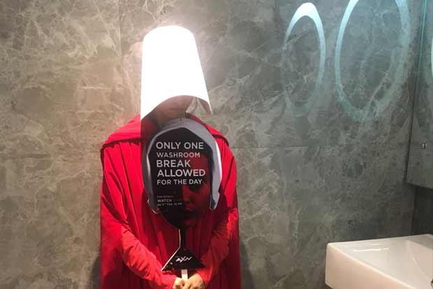Bold campaign in city ahead of Handmaid’s Tale première